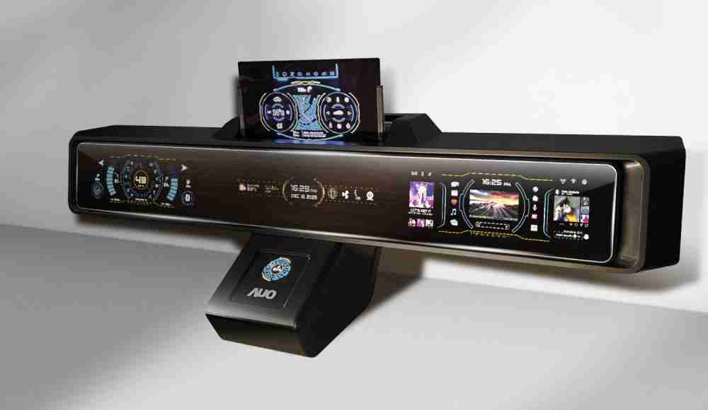 万利Micro LED沉浸式车舱显示方案结合 可卷式、、、、可伸缩的Micro LED应用并可呈现不同的质感纹路，，，展现人性化设计